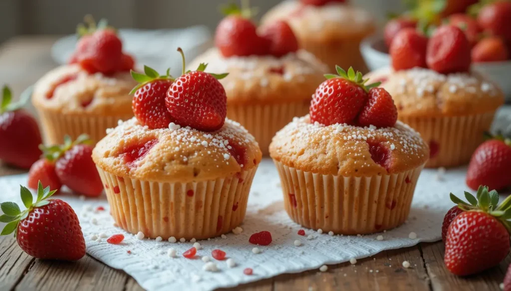 Przepis na muffinki truskawkowe