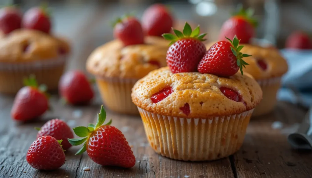 Przepis na muffinki truskawkowe